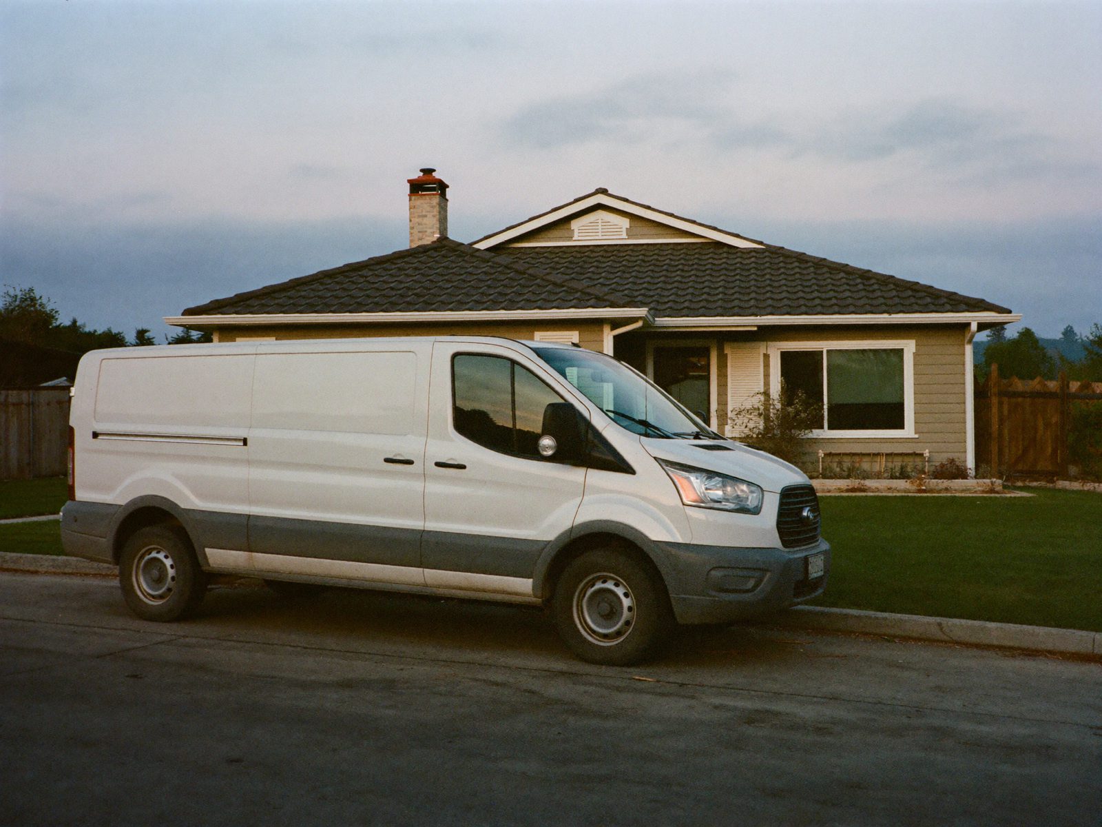 Pest control service van parked at a customer location
